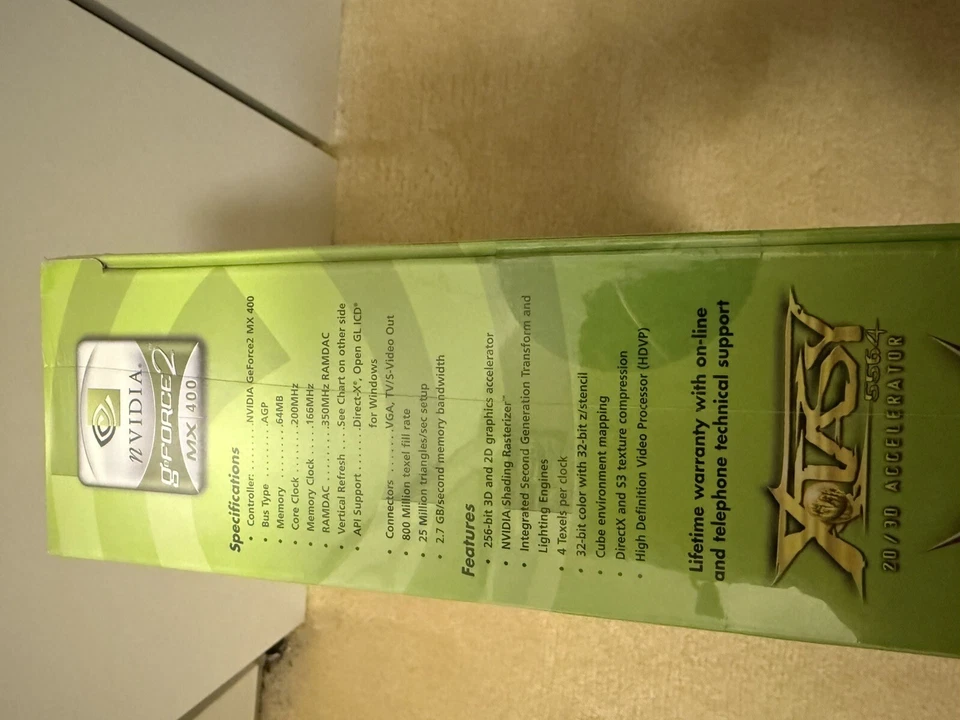 Visiontek Xtasy AGP 64MB nvidia Geforce2 MX400 Brand New Sealed - Image 4 of 4