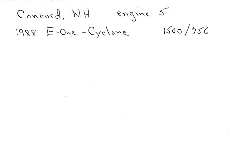 #H107 CONCORD, N.H. ( written on back ) FIRE TRUCK PHOTO - Picture 2 of 2