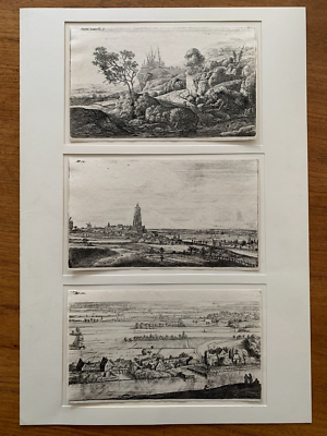 Anthonie Waterloo (17c Dutch) SIX Landscape Etchings (19th century