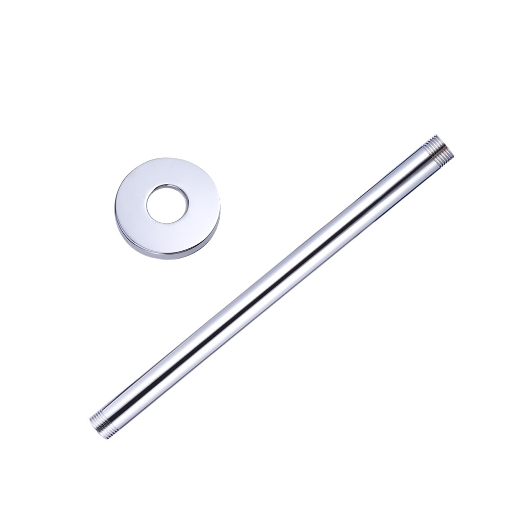 300mm Round Rain Shower Arm with Flange Ceiling Mounted Brass for Shower Head