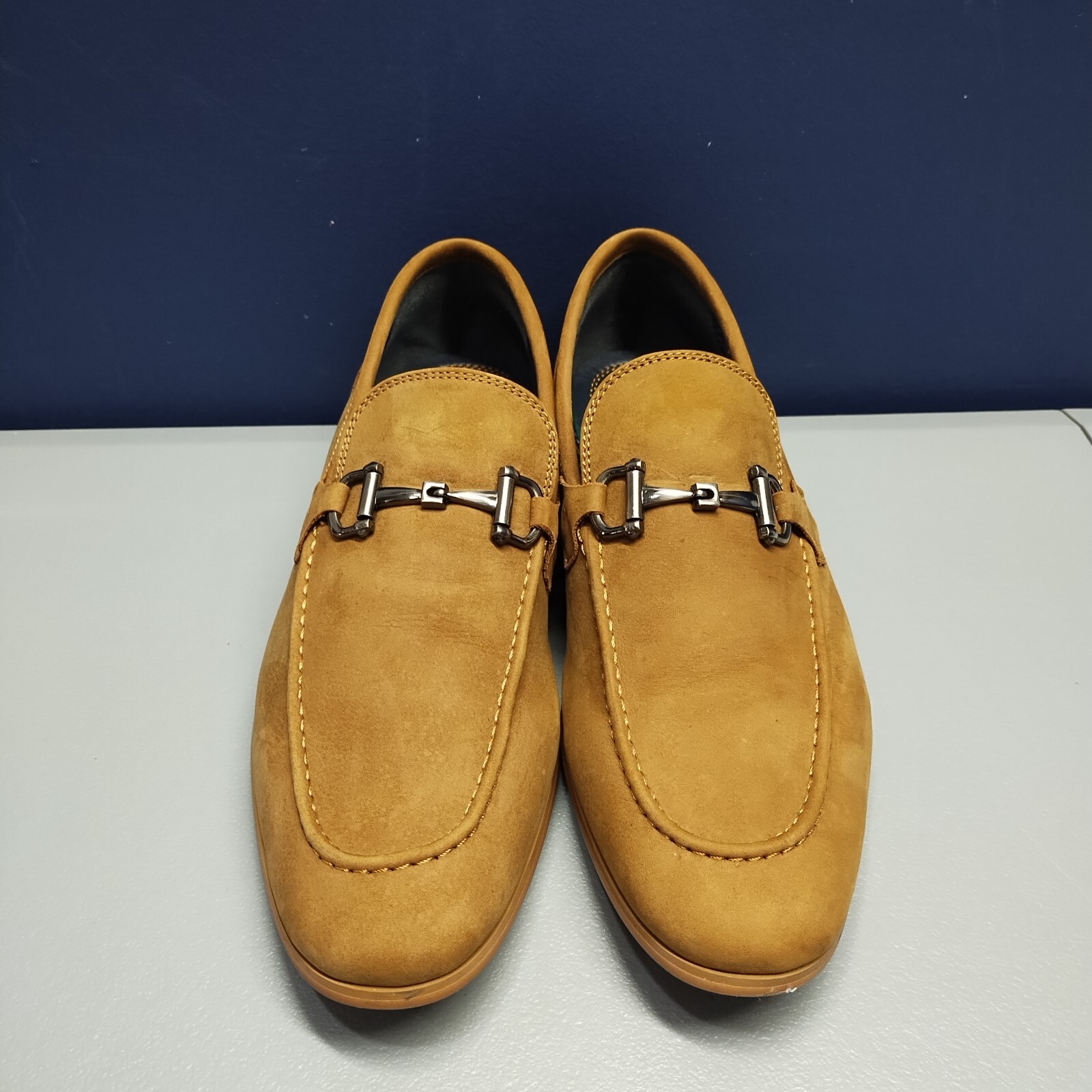 SAOLA Steve Madden Oxford scarpe eleganti uomo taglia 10 pelle scamosciata marrone slip on