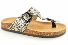 Ladies Summer Footbed Sandals Bio Rock Cloxx Toe Post Beach Flip Flops Shoes