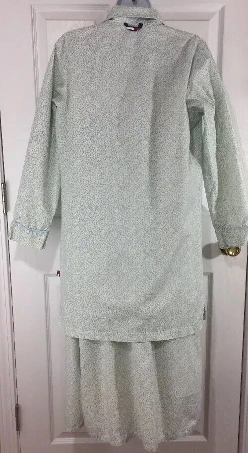 Conjunto de camisola Tommy Hilfiger feminina tamanho médio 2 peças botão roupão frontal - Imagem 3 de 4