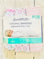 SwaddleMe by Ingenuity Original Swaddle, Stage 1, 3-6 Months Large, 3 PK Pink