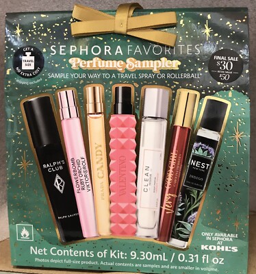 SEPHORA FAVORITES Perfume Sampler 7pc Set With Top Brands WITH NO  CERTIFICATE