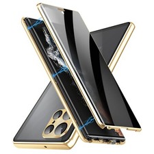 For Samsung S23 S24 Ultra Magnetic Metal Case Privacy Screen Protector Cover