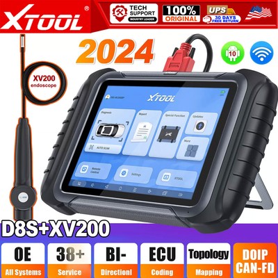 XTOOL D8S Car Bidirectional Diagnostic Scanner E.C/U Coding Tool +XV200 Camera