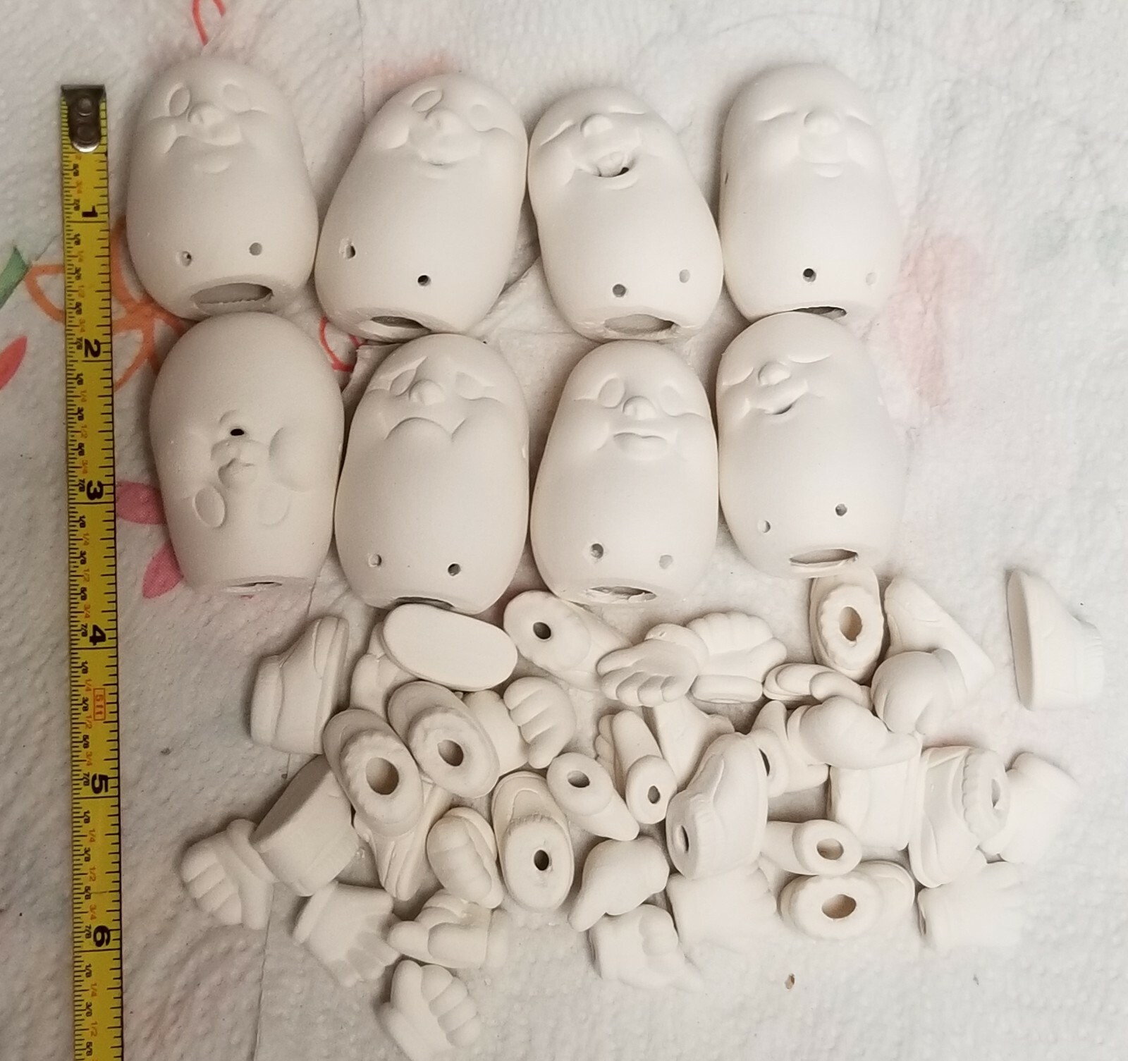 Donas Ceramics Bisque Eggs Fireworks Hearts Apple Berry Noggins Ready