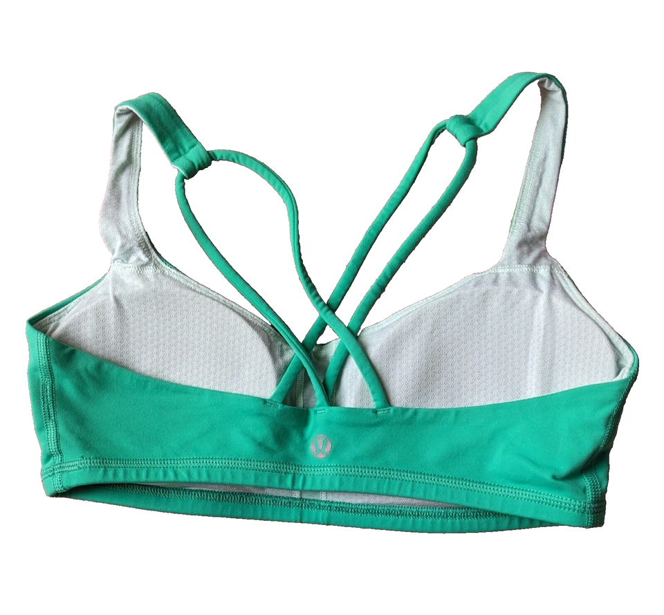 Lululemon Free To Be Sports Bra Green Padded Size 6 eBay