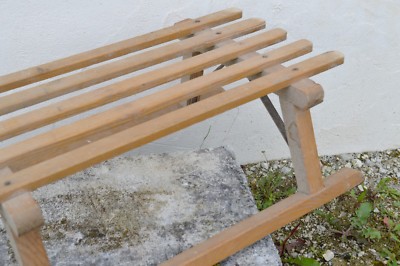 Ancienne Luge En Bois Vintage 120 Cm - Décoration Chalet Montagne, Solide, Origine Allemagne