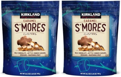 2 Pack Kirkland Signature Caramel S mores Clusters, 26.3 oz Each