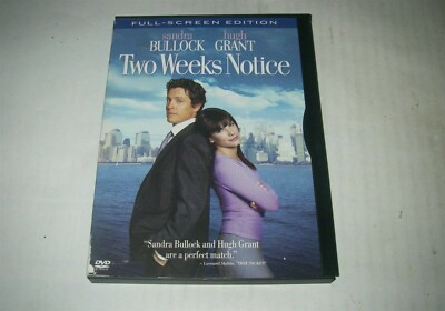 TWO WEEKS NOTICE FULL SCREEN DVD MOVIE B1371