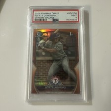 2023 Bowman Draft - Chrome Orange Refractor Wyatt Langford 25/25 (RC) PSA 9
