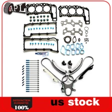 Timing Chain Kit Head Gasket Bolt Set For 02-05 Dodge Ram 1500 Jeep Liberty 3.7L