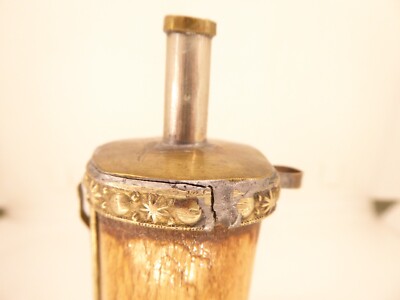ANCIENNE POIRE À poudre Dixon & Sons objet militaire de collection EUR