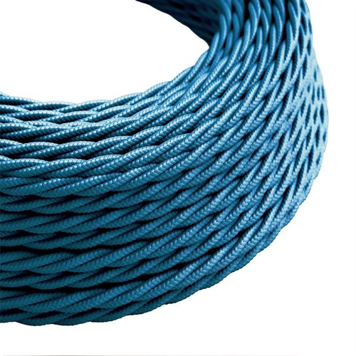 Twist 2 Core Lighting Fabric Cable Vintage Coloured Twisted Braided Wire Lamp 1M - Picture 8 of 43