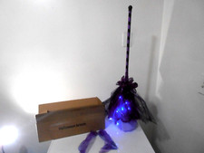 Animated Witches Halloween Broom Decoration -...