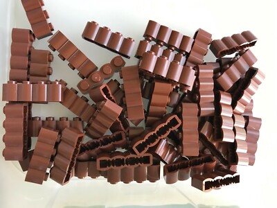 LEGO- NEW-#30137-REDDISH BROWN -BRICK MODIFIED 1 X 4 LOG-10 PIECES