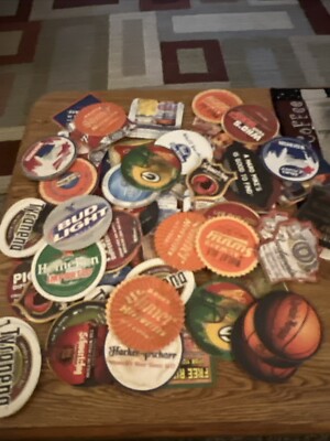 BIG LOT OF 15 MIXED CARDBOARD BEER COASTERS - GREAT ASSORTMENT - ALL DIFFERENT!