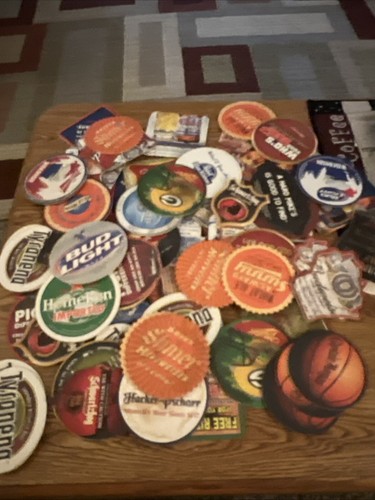 BIG LOT OF 15 MIXED CARDBOARD BEER COASTERS - GREAT ASSORTMENT - ALL DIFFERENT!
