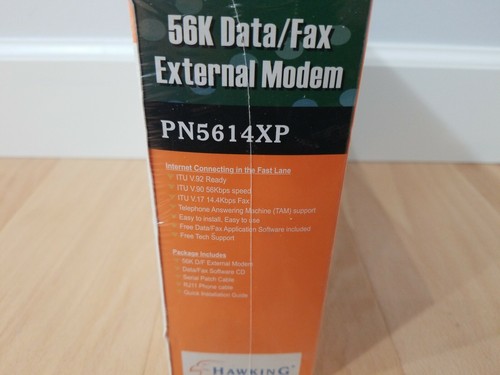Hawking Technology PN5614XP 56K External Data Fax Modem, NEW Sealed 2002 NIB - Picture 8 of 12