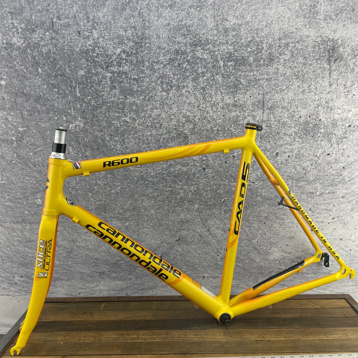 Cannondale R600 Frame Set 56 cm 700c CAAD CAAD5 130 Yellow USA Alloy Race
