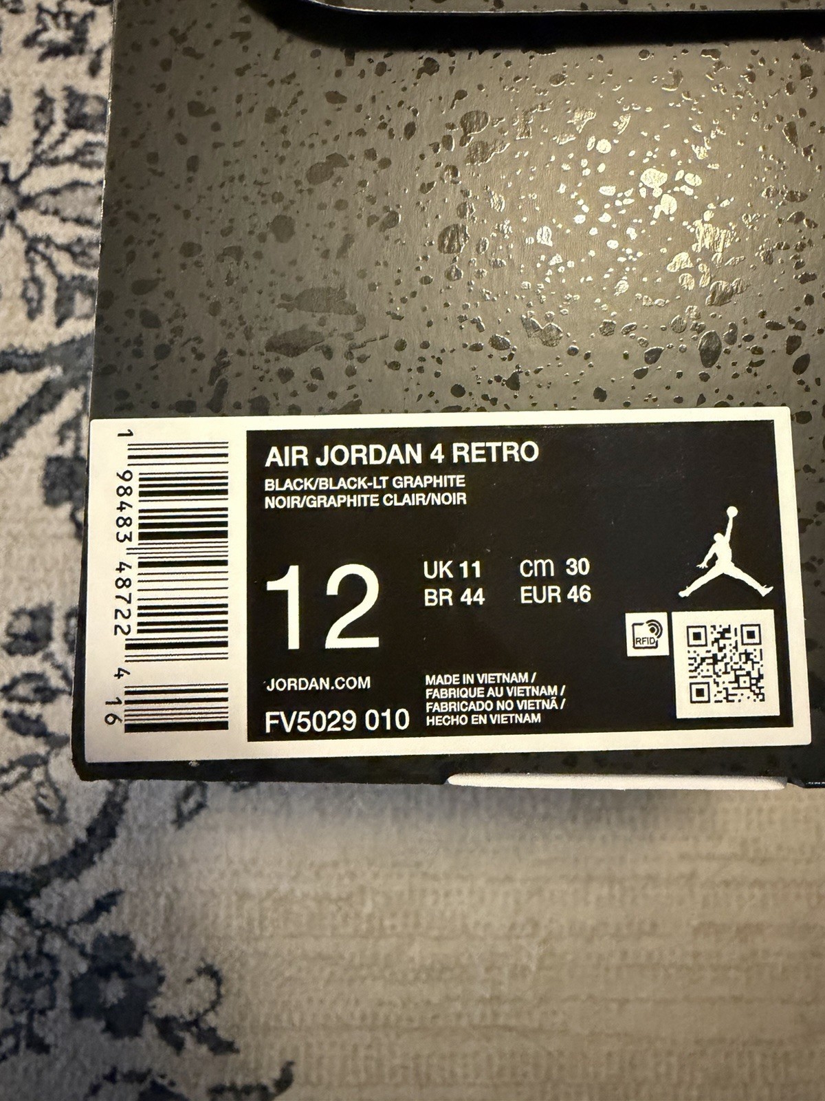 Nike Air Jordan IV 4 Retro Black Cat Men’s Size 12 Brand New In Box thumbnail 9