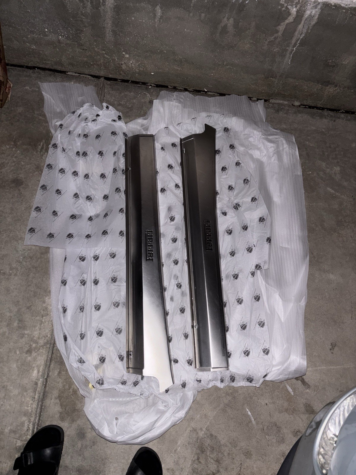 2005-2009 Ferrari F430 Door Sills Driver + Passenger Set Metal OEM Original 