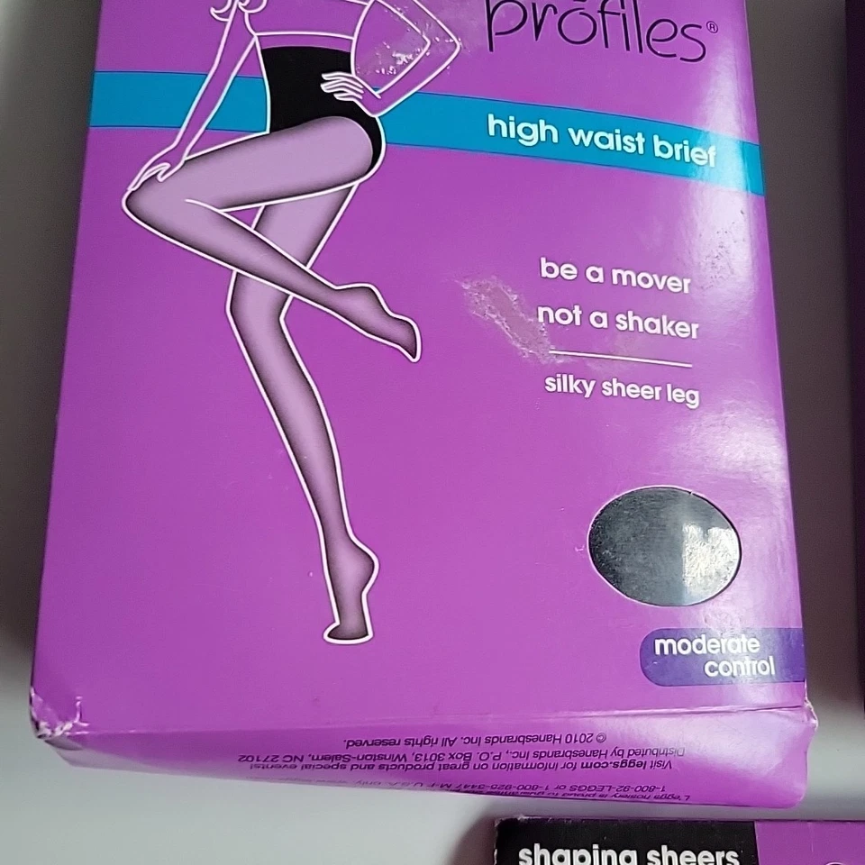 Lote 3 Piernas Perfiles 93964 Cintura Alta Calzoncillos Control Moderado Talla L Transparente Negro Foto 3 de 4