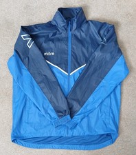 Mitre Cagoule Waterproof Windbreaker Lined Jacket Size XL Blue Hood Full Zip VGC