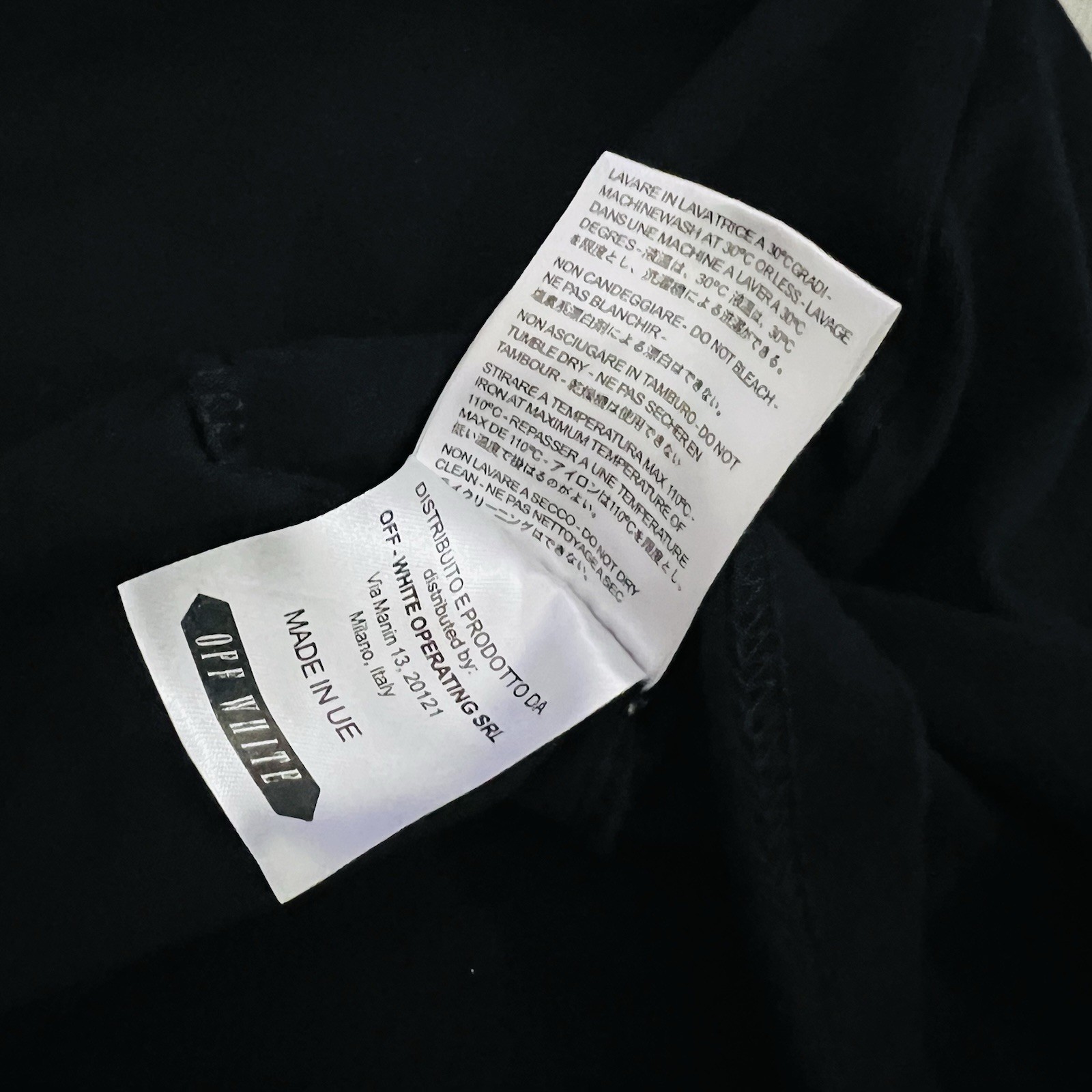 Off-White Black Diagonal Temperature T-Shirt Mens… - image 7