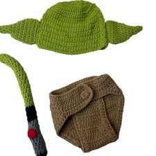 Star Wars The Mandalorian, Baby Yoda Grogu, Costume Handmade Infant O-3 Months