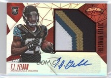 2015 Certified Freshman Fabric Mirror Red 12/75 TJ Yeldon #238 Auto a1c