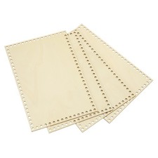 8 x 12 Inch 4Pcs Basket Bottoms Square Wood Crochet Basket Base for Crochet