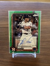 Topps 2025 Chrome Logofractor Pedro León Rookie Green Refractor Astros #97 /99