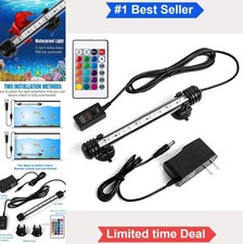 Aquarium Submersible LED Light 7.5 Inch Color Changing With Remote IP68