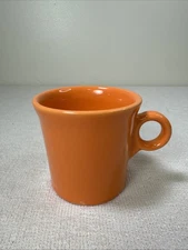 Fiesta Ware Homer Laughlin Tangerine Orange Ceramic Mug HLC USA Vintage