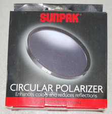 Sunpak Circle 49mm Circular Polarizer Lens Filter Open Box
