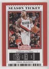 2019 Panini Contenders Draft Picks Season Ticket Damian Lillard (Dribbling) 8fp
