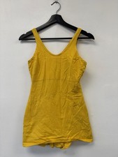 Vintage Aldrich  Aldrich Swimsuit Womens 34M Yellow One Piece Tank Knit 30s 40s