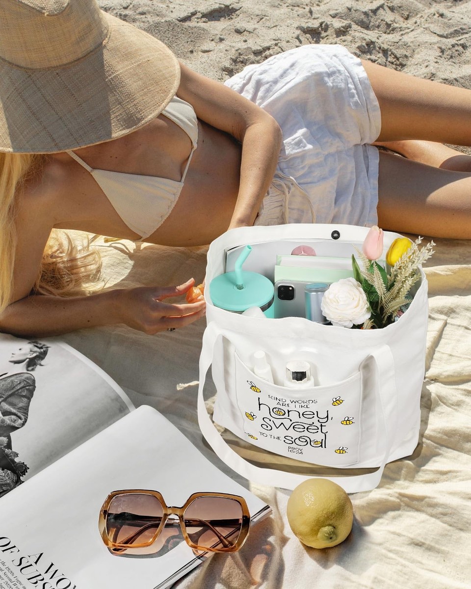 Miss Adola Sac fourre-tout esthétique en toile pour femme - Sac fourre-tout en coton robuste avec motif pour le shopping, l'épicerie, la salle de sport, Plantes de champignons noirs en bâton, Taille
