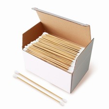 Dual Tip Cleaning Swabs 6in Bamboo Sticks Storage Case Precision Detail Care Kit