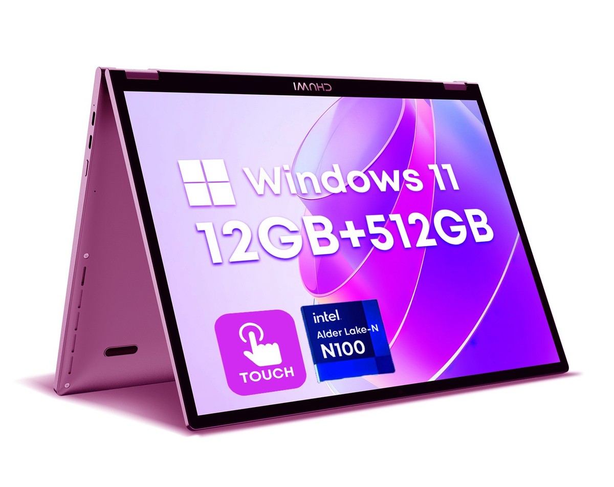 CHUWI Pink MiniBook X 2-in-1 Touch, 12GB RAM/512GB SSD
