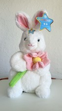FAO Schwarz 12" Glow Brights Bunny with Flower Plush Spring Easter New