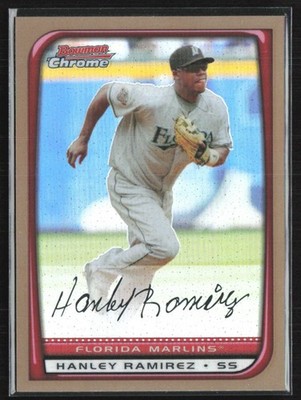 Hanley Ramirez 2008 Bowman Chrome Gold Refractor /50 #63 Florida Marlins