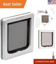 2-Way-Locking Cat Flap 304 - Secure Lockable Door for Small to Medium Sized C...