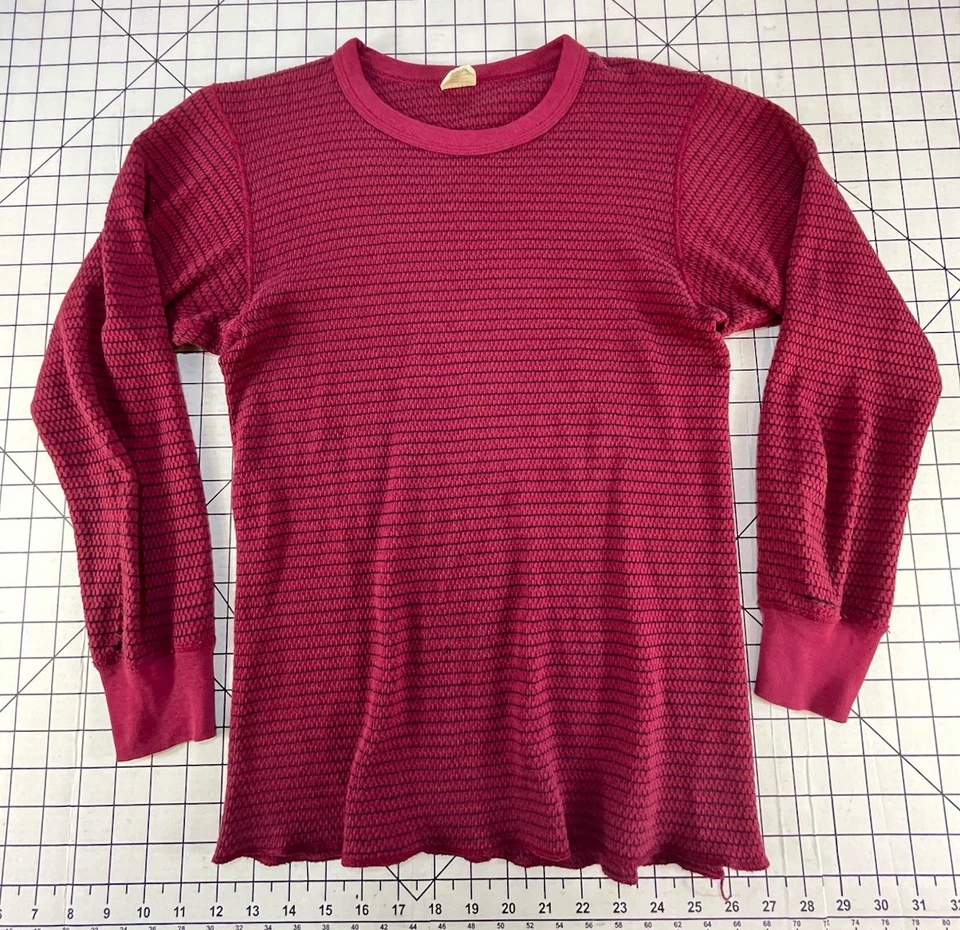 Vintage 70s 80s JE Morgan Super John Long Jon Thermal Surf Stripe T Shirt Thin - Image 2 of 4