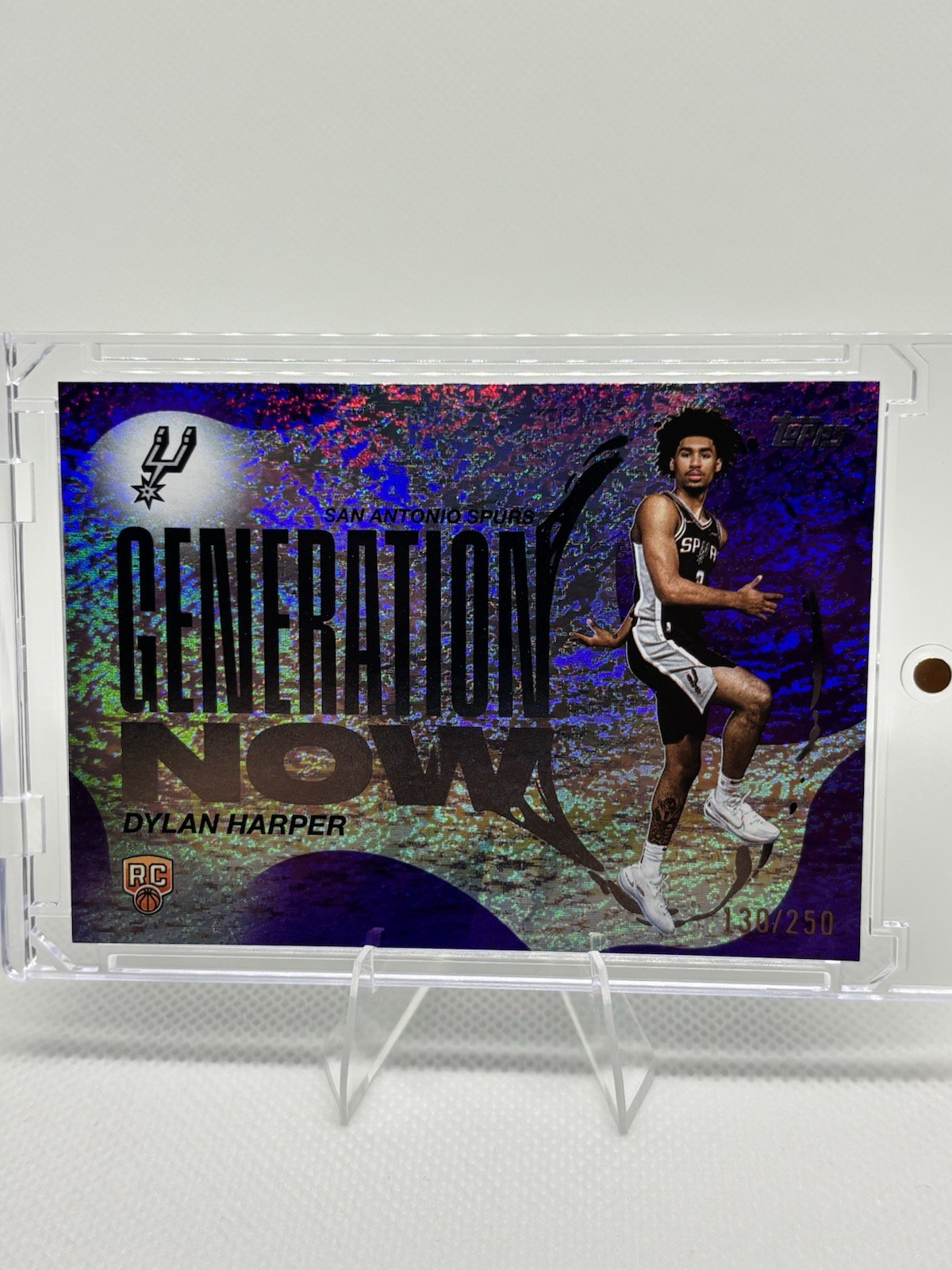 Topps 2025-26 Generation Now #GN-2 Dylan Harper Spurs Purple Holofoil RC /250