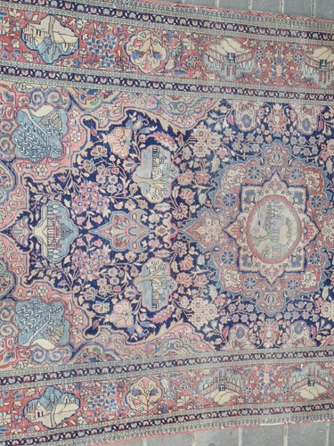 Rare Antique Turki ?Rug Carpet wool 196x128-cm-/ 77.1x50.3-inches - Picture 5 of 20