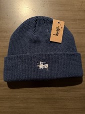 Stussy Basic Cuff Beanie New with Blueberry In Color